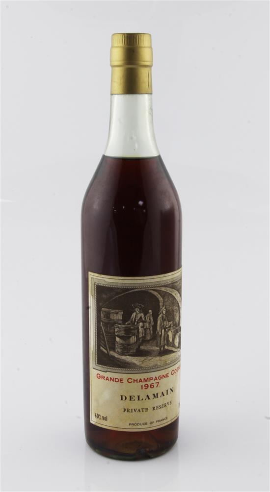 One bottle of 1967 Delamain Grande Champagne Cognac, private reserve,